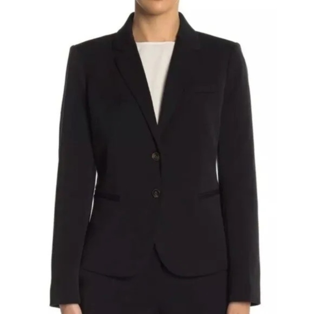 J. Crew Two Button Schoolboy Blazer Jacket in Black Size Small